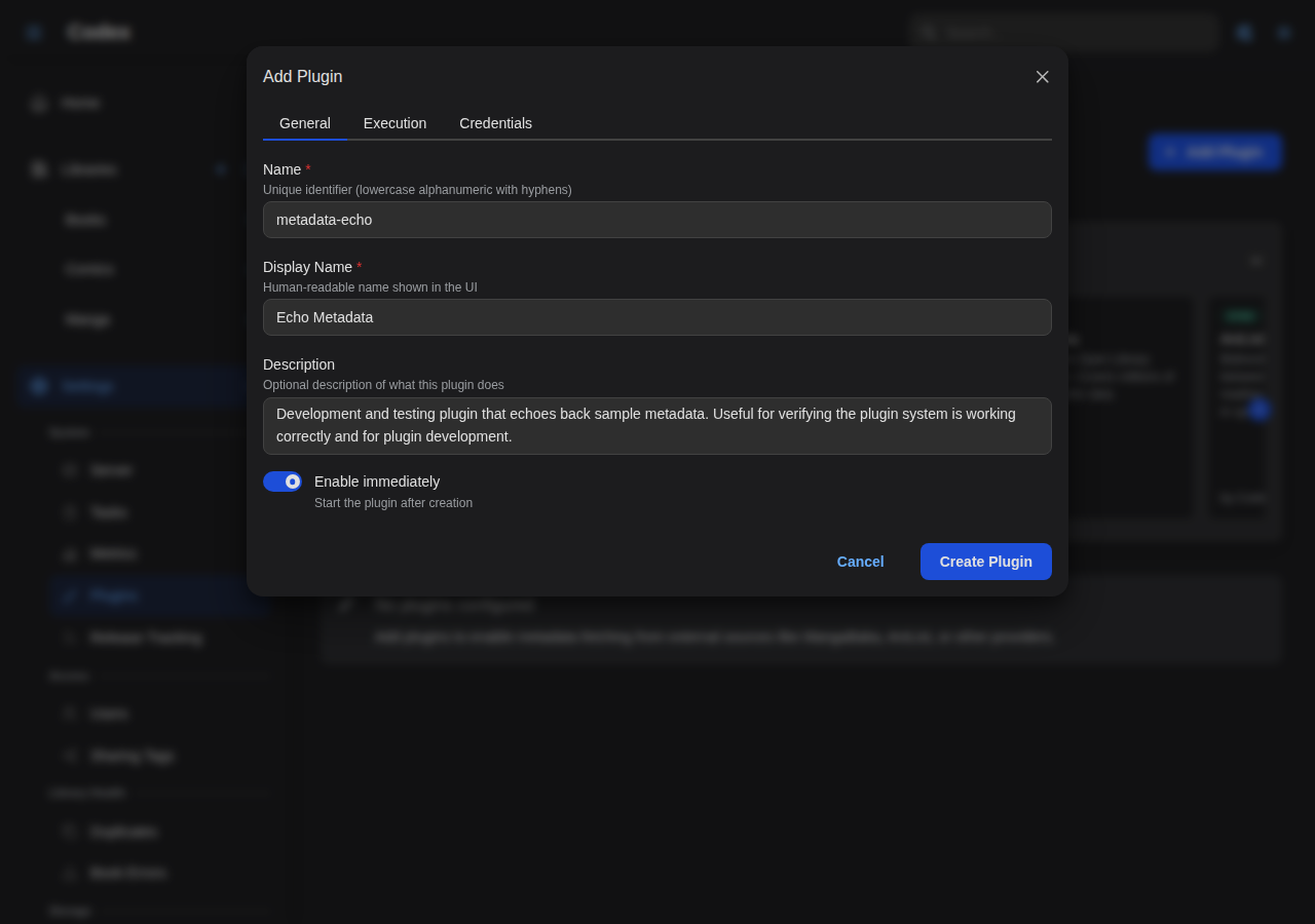 Add Echo Plugin - General